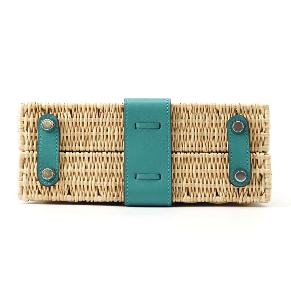 Hermes Kelly Picnic Mini Vert Verone Silver Hardware Swift Willow Y Stamp - Picture 3 of 13